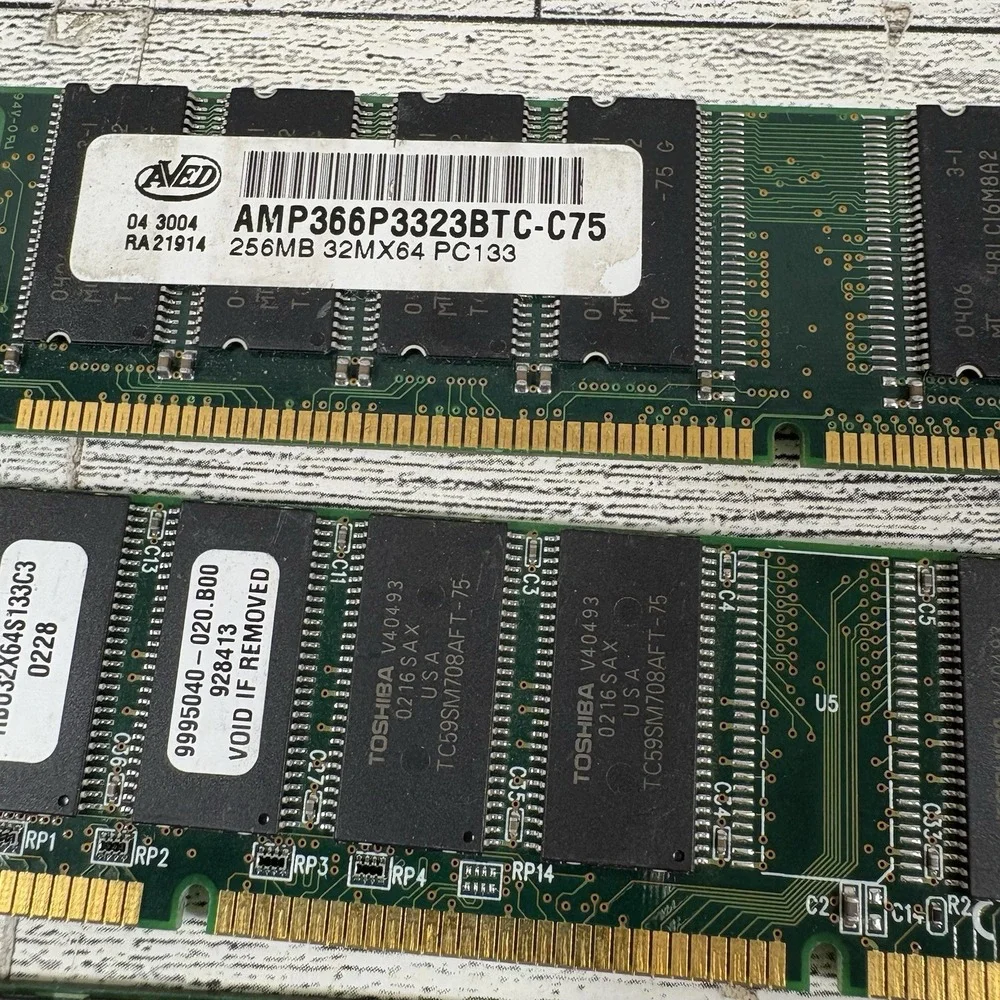Lot of 6- Dell/ Viking / Micron 256mg DDR server ram used